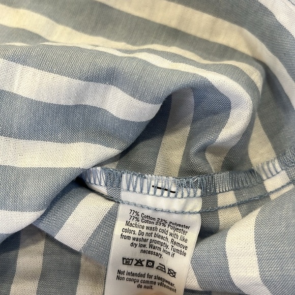 Janie and jack Blue and White Striped Off-Shoulder Dress nwt - Picture 4 of 5